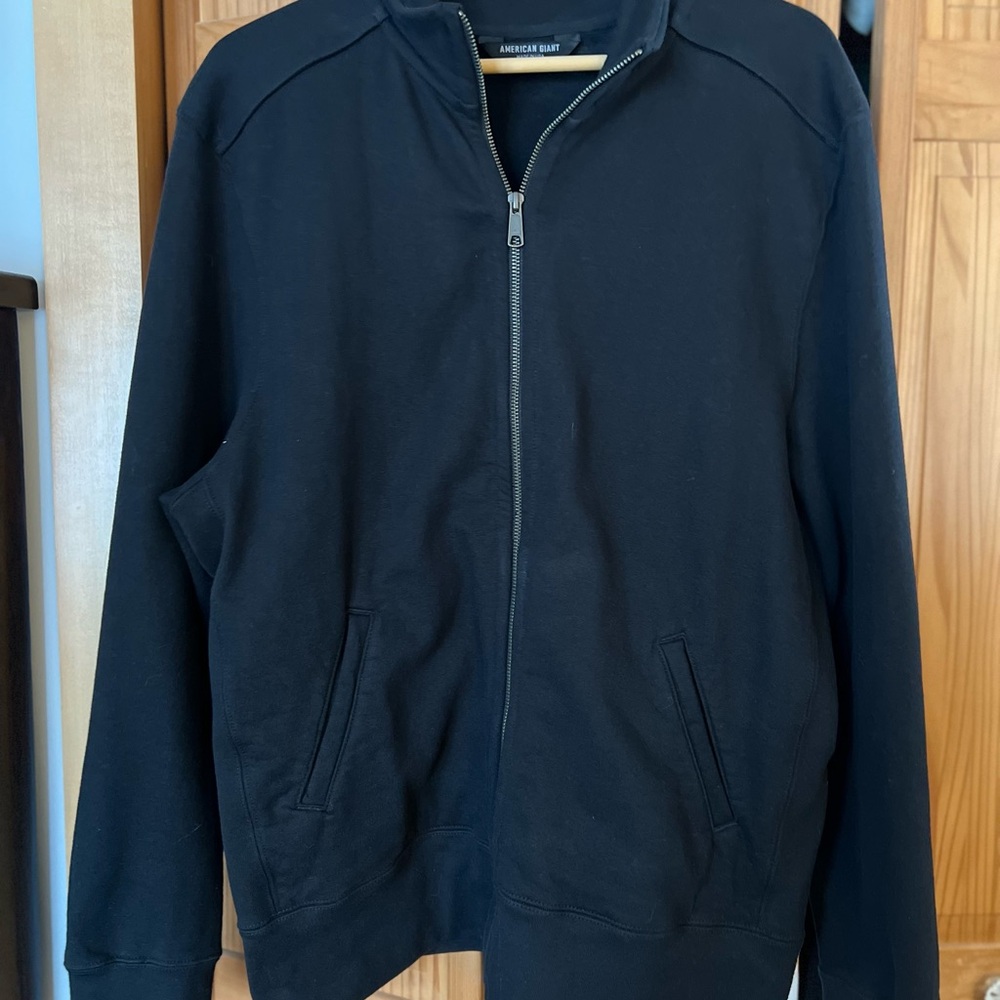 American Giant Black Zip Up Sweatshirt